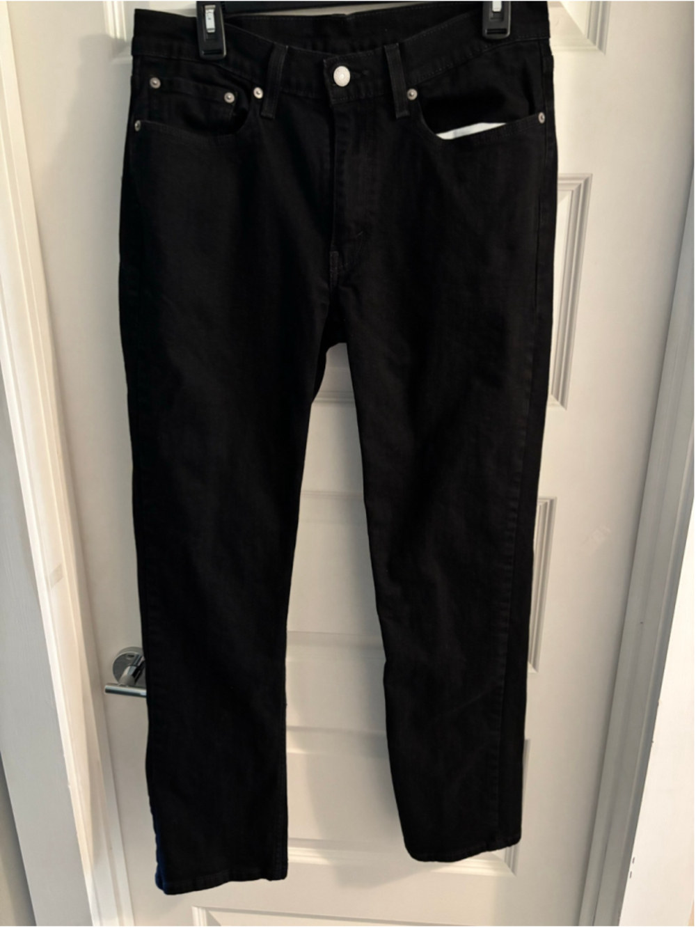 Men's Levi's 514 Straight Leg Jeans Black Size Waist 33